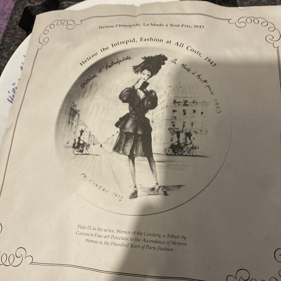 Darcelau‎ & Fils Porcelain Plate Limoges France 1978 - Picture 2 of 8